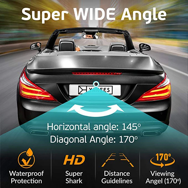 Night Vision Rear View Camera Fish Eye Wide Angle Lens Waterproof Backup Camera 4 Pin For Android Mirror Parking Dash Cam