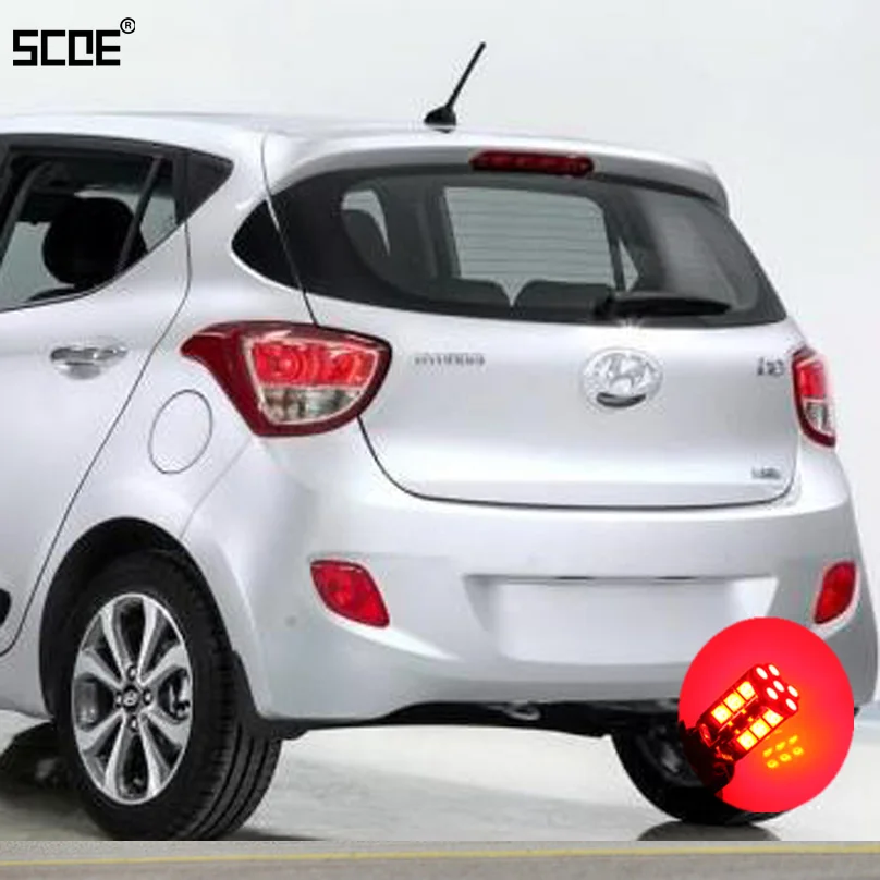 For Hyundai i10 i20 i30 (I) ix35 SCOE New High Quality 2X 60SMD LED Brake Stop Light Rear Parking Light Source Car Styling