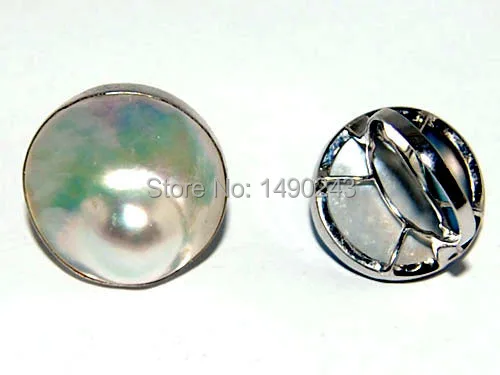 8# 22 mm 925 Stering Silver Natural White Sea Water Made Pearl Ring