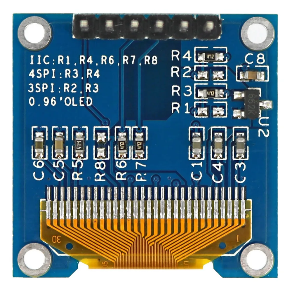 0.96インチoledディスプレイモジュール,arduino stm32 51 sd1306ドライバー用の青い12864 LEDスクリーン,新品,DIY