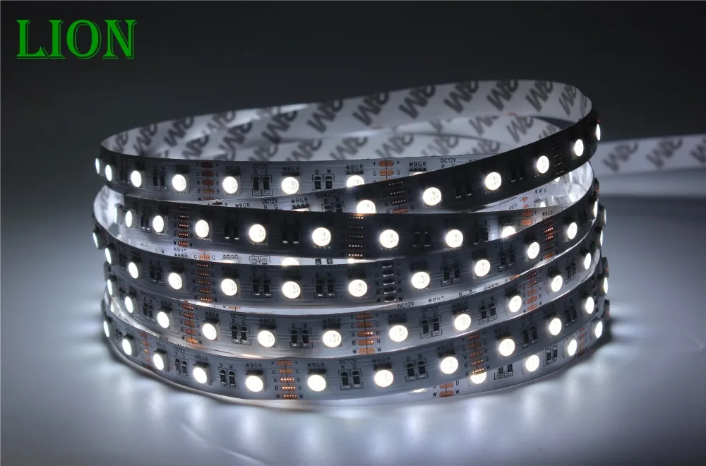 5M 4 Màu Trong 1 LED DC12V 12MM PCB SMD 5050 RGBW Dây Đèn LED Ánh Sáng RGB + Trắng/Trắng Ấm Trắng PCB IP20/IP65/IP67