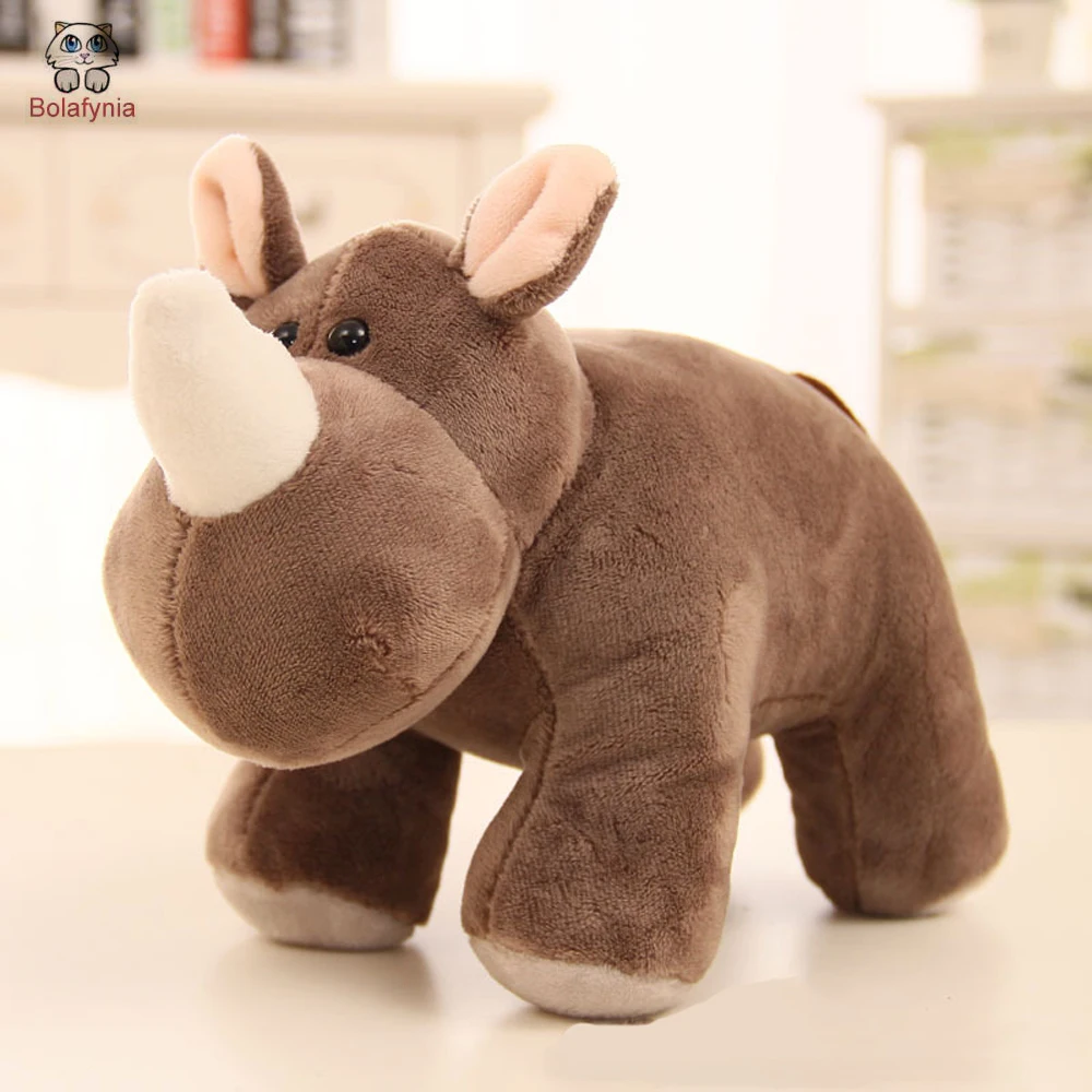 Creative Animal Grey Rhinoceros Doll Children Stuffed Plush Toy Birthday Gift