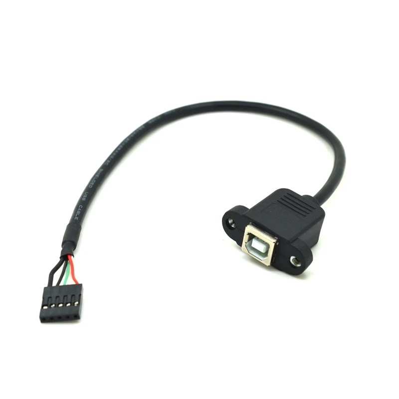 

USB 2.0 B Female Socket 20cm Panel Mount to 2.0mm Pitch 5pin Housing PCB Motherboard Cable for Printer