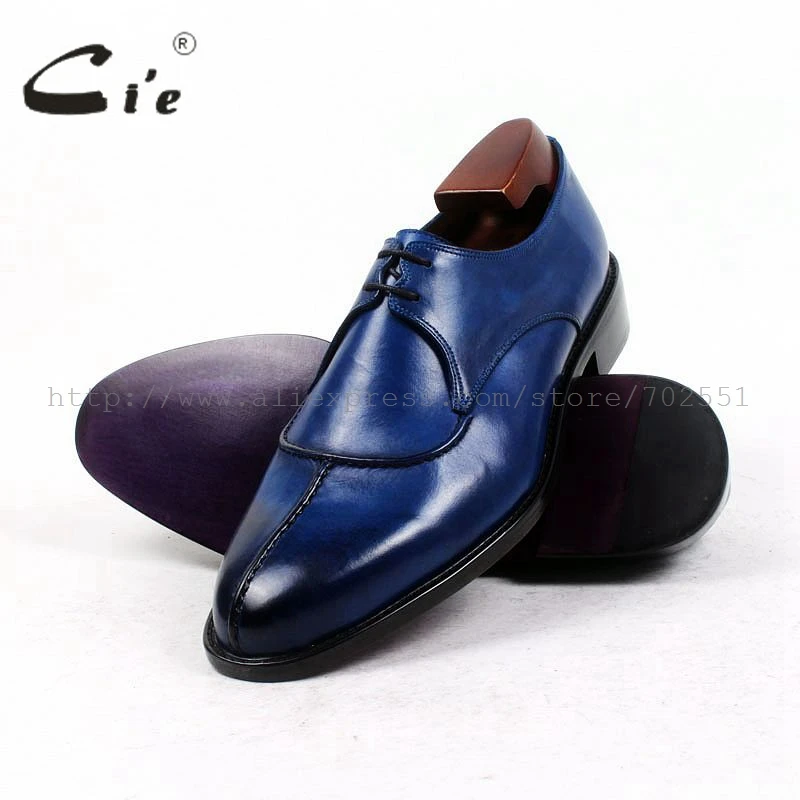 cie Round  Toe Bespoke Men Leather Shoe Custom Handmade Men Shoe 100%Genuine Calf Leather Outsole Breathable Leather Shoe D132