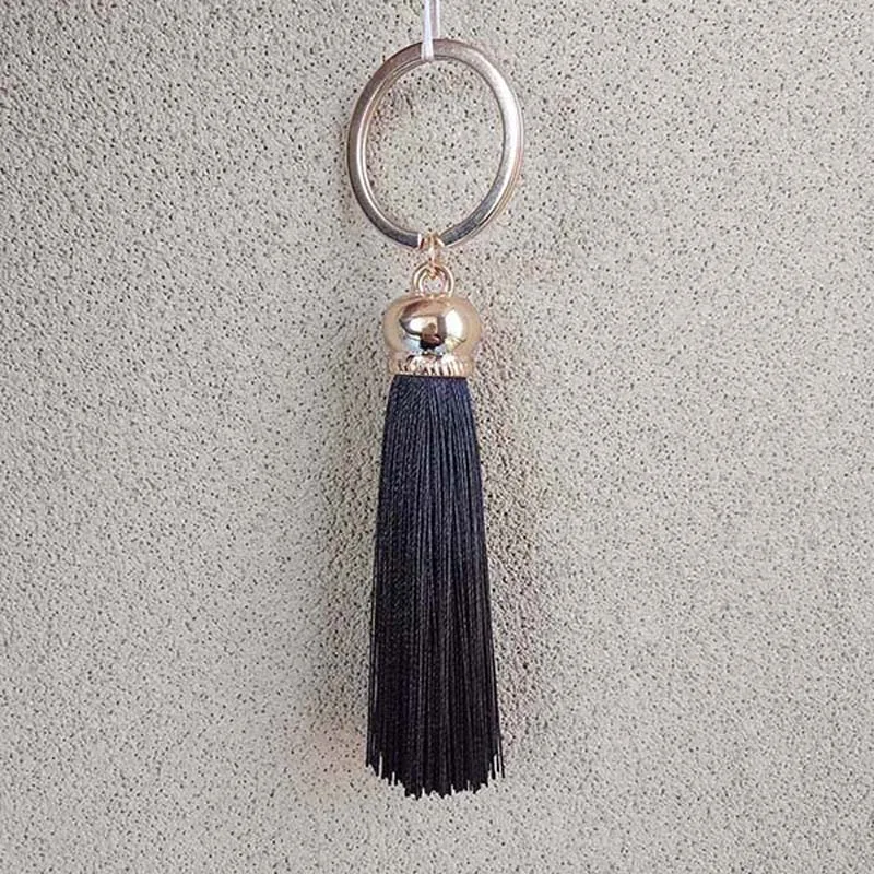 Modischer Quasten-Schlüsselanhänger für Damen, niedlicher Quasten-Schlüsselanhänger als Taschenaccessoire - Seidenquasten Autoschlüsselanhänger Fransen-Schmuck Großhandel – Detail 25