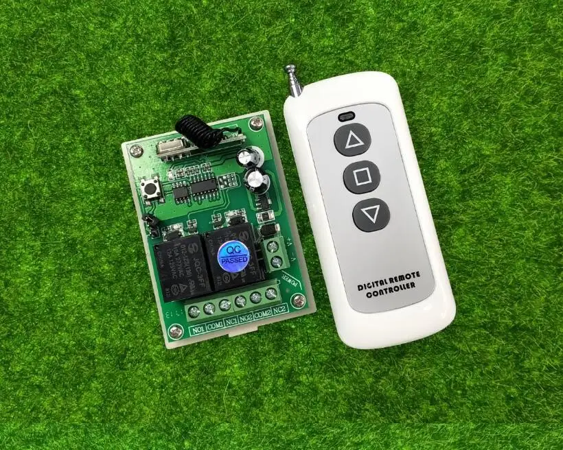 

433mhz DC 12V 10 A 2 Channel RF Wireless Remote Control Receiver Transmitter Electric door/shutter/garage door