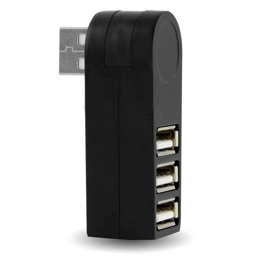 CHYI Micro Multi Porta Usb 2.0 Hub 3 Porte Mini Girevole Usb2.0 Hab Splitter Portatile Accessori Per PC Periferiche Per Computer Mac