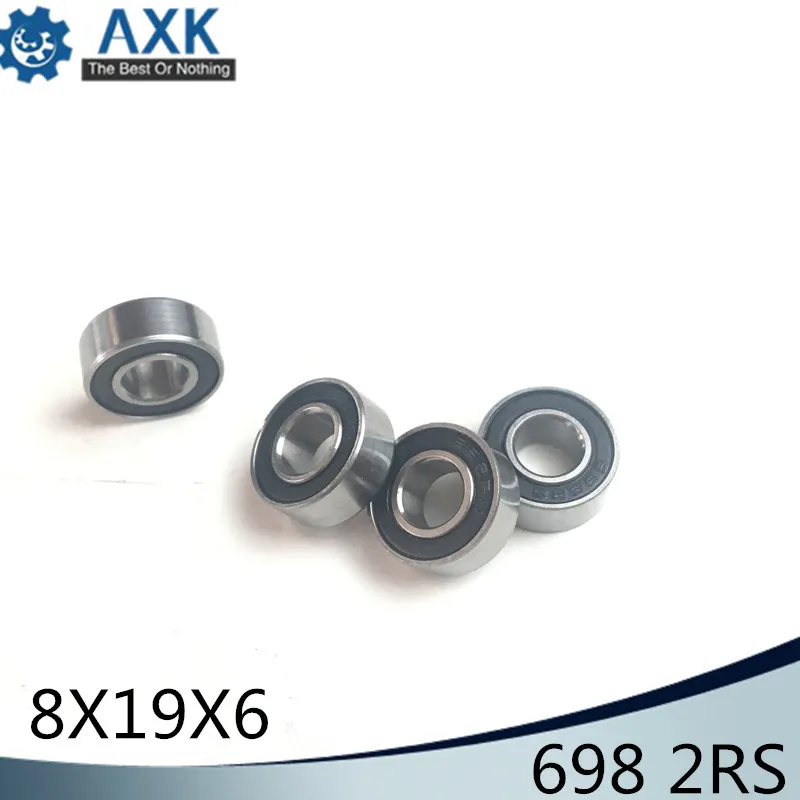 698-2RS Bearing ABEC-1 10PCS 8x19x6 mm Miniature 698RS Ball Bearings 619/8RS Z2V1  698 2RS