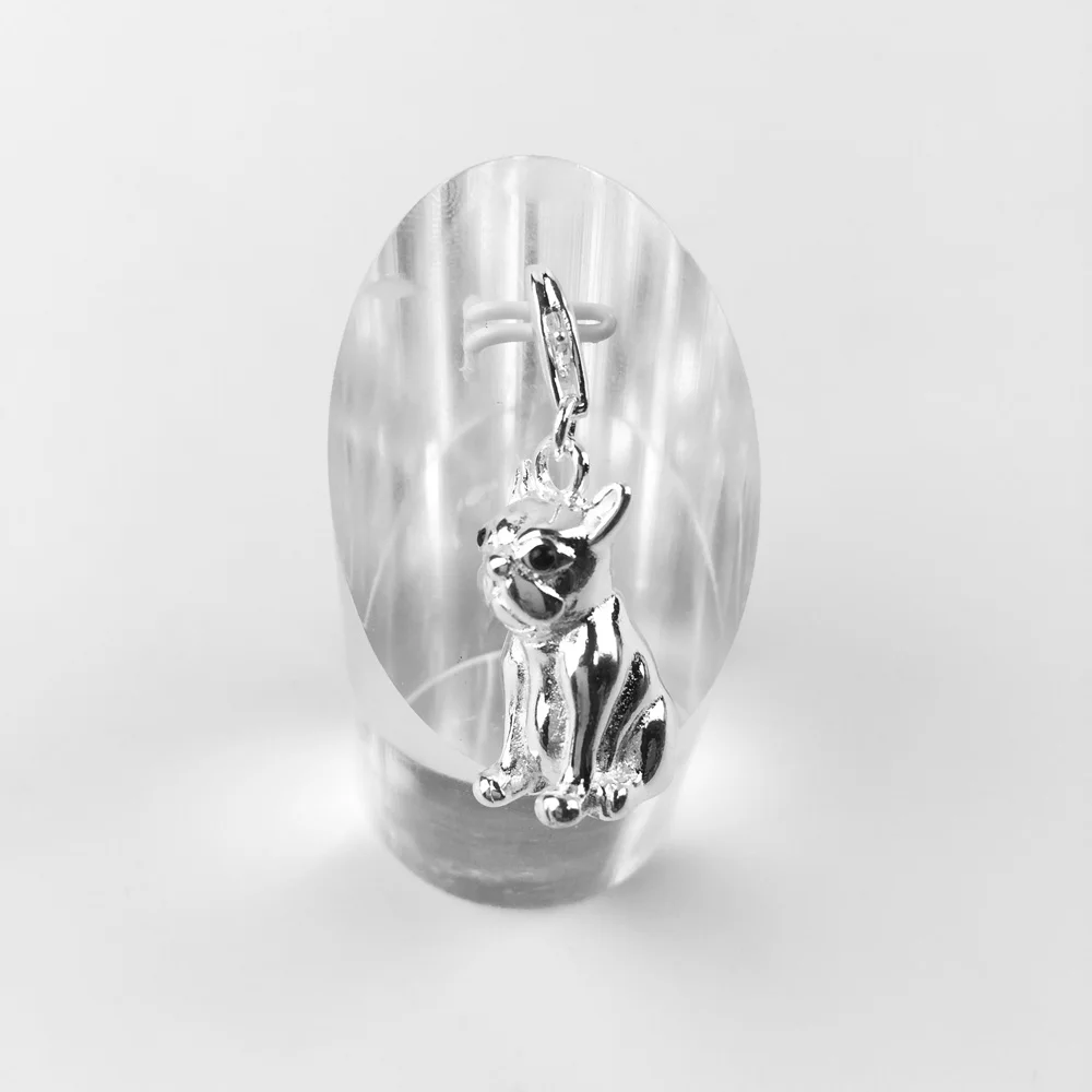 Bulldog Charms Pendant,2018 New Fashion Jewelry 925 Sterling Silver Charm Gift For Women Men Boy Girls Fit Bracelet Necklace Bag