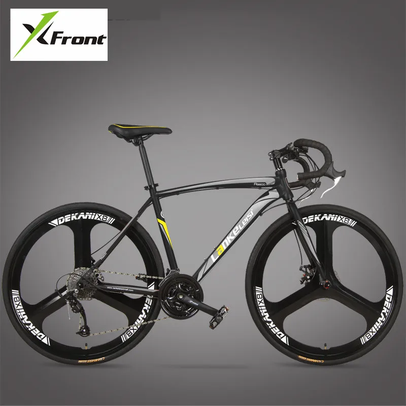 New Brand Road Bike Carbon Steel Frame 700CC Wheel 21 27 Speed Dual Disc Brake Bicicleta Outdoor Cycling Bicycle