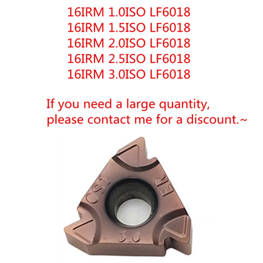 DESKAR 16ERM1.0ISO 16ERM1.5ISO 16ERM2.0ISO 16IRM2.5ISO 16IRM3.0ISO LF6018 Carbide Insert 16ERM 16IRM Inserts