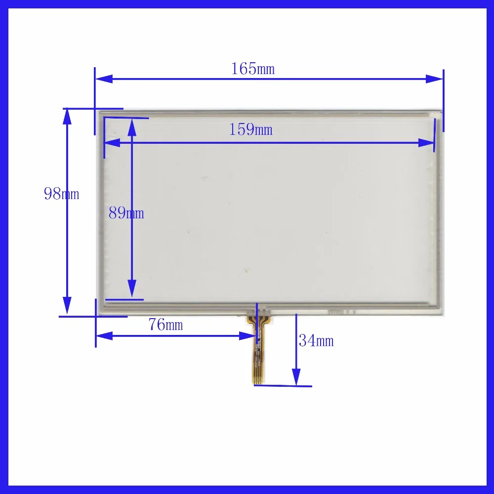 

2PCS XWT962 7inch 4 line For Car Resistance touchscreen panel 165mm*98mm this is compatible 165*98TouchSensor FreeShipping