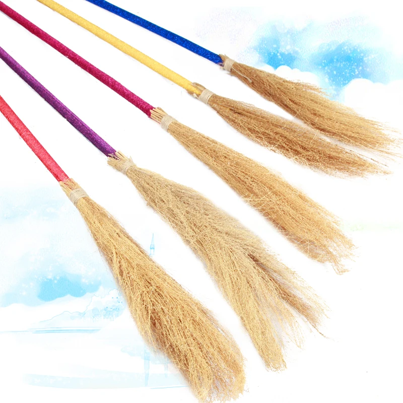 

Harry magic broom dance parties performances magician props Halloween witches broom broomstick dress length about 100CM