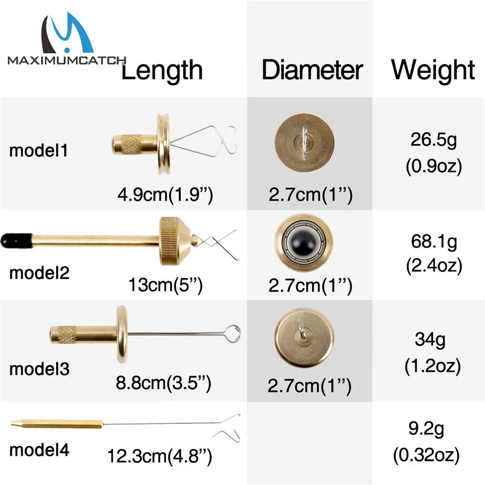 Maximumcatch Dubbing Twister/Spinner Mosiężny przyrząd do wiązania much Twister Narzędzie do wiązania much