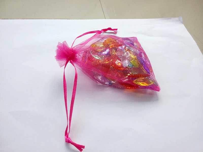 

1000pcs 9*12 Rose red small gift bags for jewelry/wedding/christmas/birthday Organza Bags with handles Packaging Yarn bag