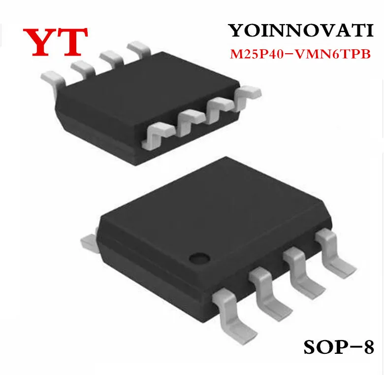 50PCS  25P40VP M25P40 M25P40-VMN6TPB SOP-8