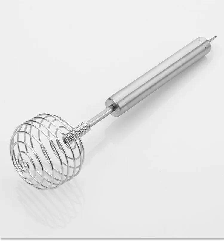 1PC Stainless Steel Manual Whisk Frother Easy Blender And Mixer Cream Whipper Egg Beater Hot Drink Foamer Stirrer KX 145