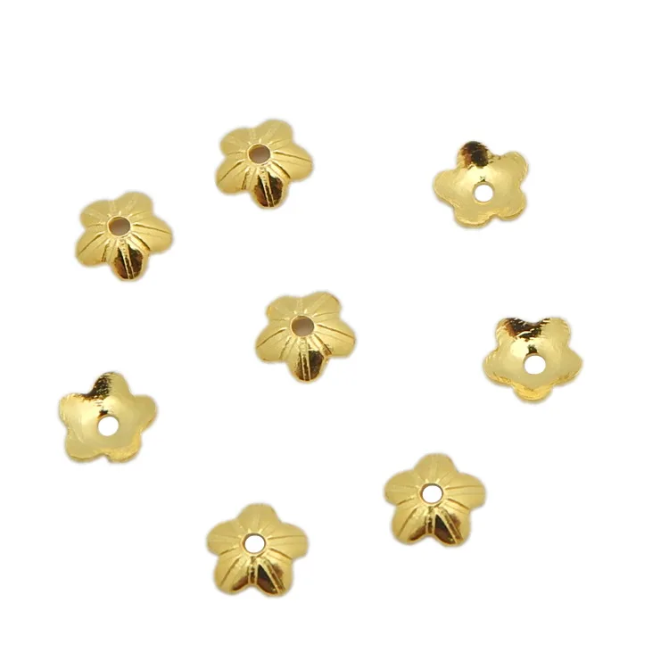 10pcs/lot 4mm 925 Sterling Silver Flower Bead Loose Spacer Beads Caps End Beads Cap for DIY Jewelry Finding Making Accessories