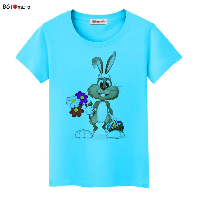 Women cartoon rabbit lovely summer t shirt cute lovely new fashion shirts Brand good quality soft shirts