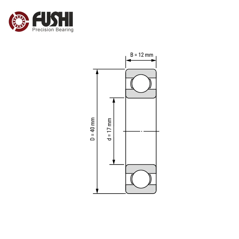 6203 Bearing 17*40*12 mm ABEC-3 ( 4 PCS ) For Motorcycles Engine Crankshaft 6203 OPEN Ball Bearings Without Grease - Image 2