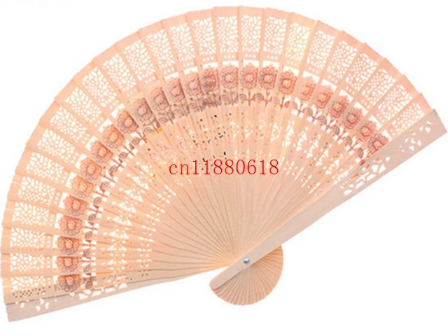 

50pcs/lot DHL Fedex Free shipping Chinese style fragrance wood fan scented wood wedding hand fan For wedding gift