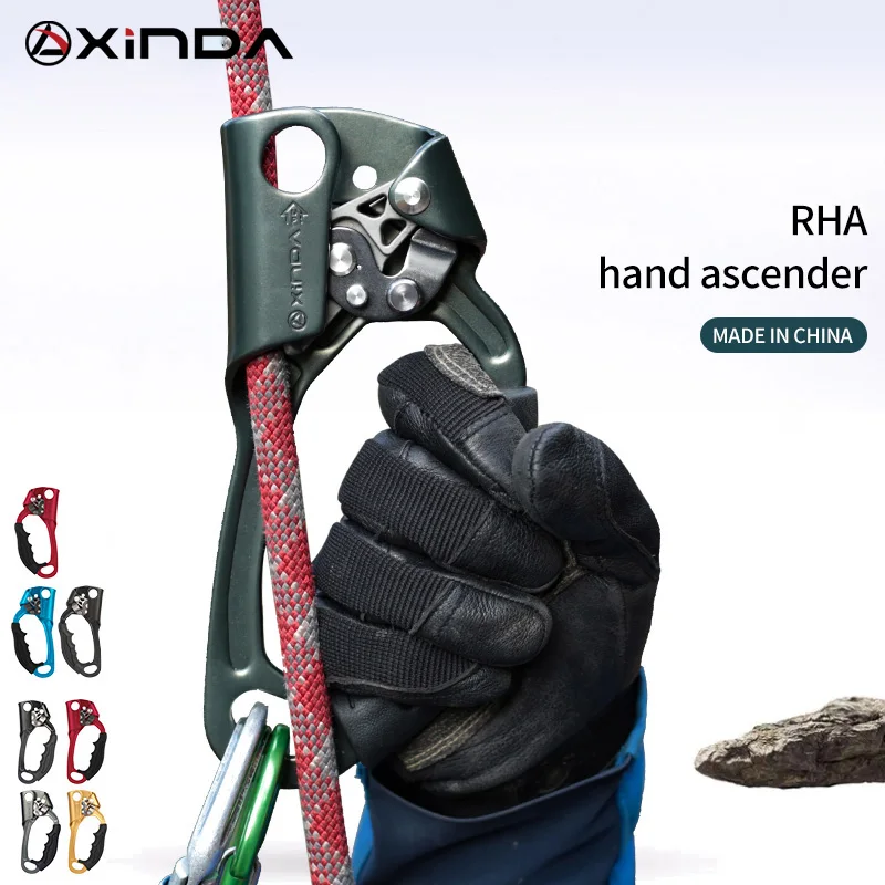 XINDA Outdoor Sports Rock Climbing Right Hand Ascender Device Mountaineer Left Handle Ascender Climbing Rope Tools