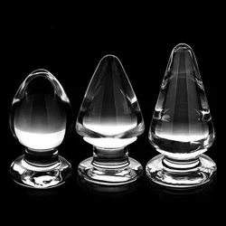 Large Crystal Butt Plug Vagina Ball Big Pyrex Glass Anal Dildo Bead Adult Sex Toys for Women Men Gay Masturbator