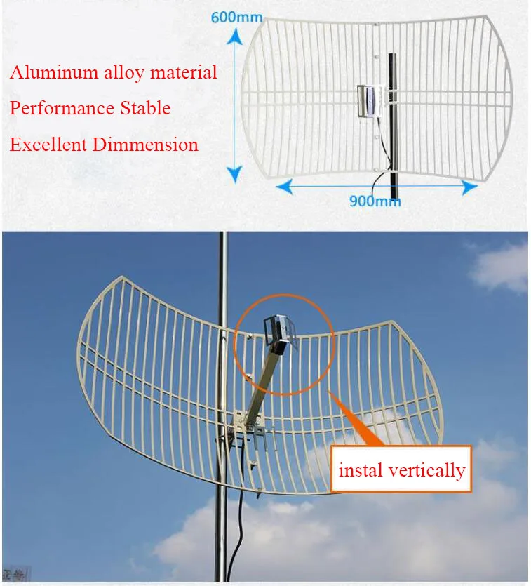 Extender WiFi a lungo raggio, griglia parabolica direzionale, ripetitore di segnale ad alta velocità, Antenna esterna, Antenna Alfa 2.4g