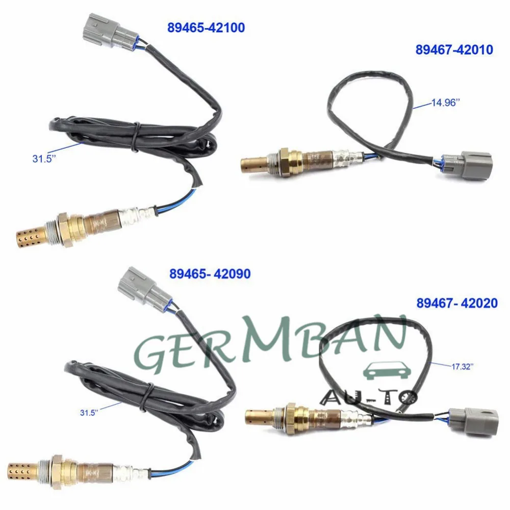 89465-42100 89465-42090 89467-42020+89467-42010 4Pcs Air Fuel Ratio Oxygen Sensor O2 Complete For 2001 2002 2003 TOYOTA RAV4