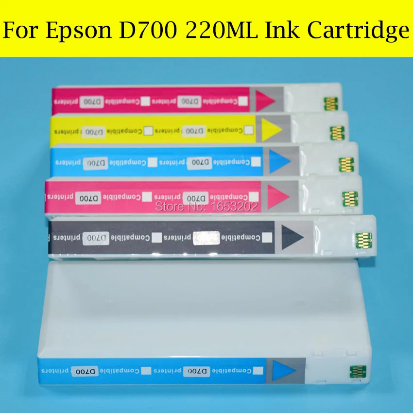 BOMA.LTD Empty D700 6 PCS/Lot High Quality Compatible Ink Cartridge For Epson SC-D700 Printer With T7821-T7826