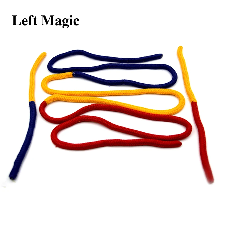 Three Strings Three Color Linking Ropes Magic Trick Red Yellow Blue Rope Magic Props Close-Up Funny Professional Accessories