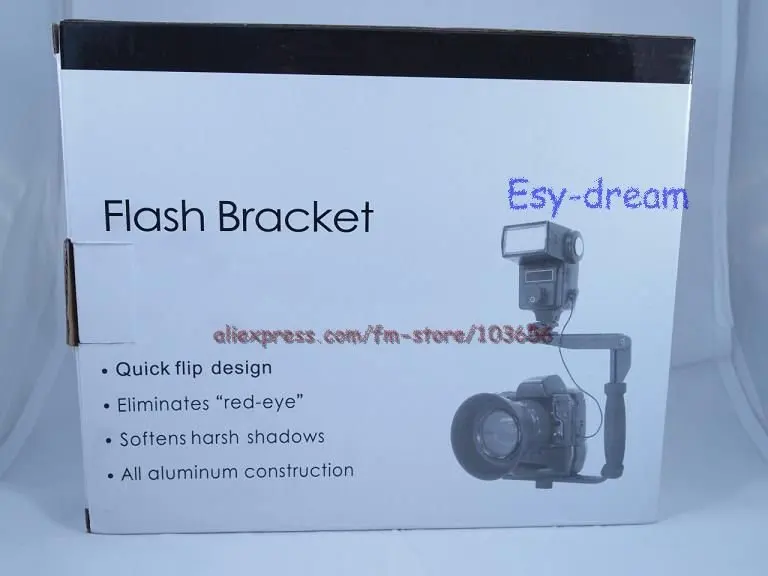 Camera Flash Bracket handle arm holder Grip stand for Canon Nikon all DSLR DC Multi-Angle with comfortable Sponge Grip