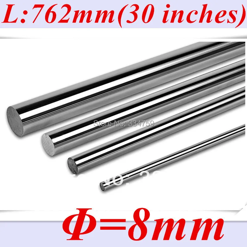 

Free Shipping 4pcs/lot 8mm linear shaft 762mm long( 30 inches long) for LM8UU harden chromed round rod CNC parts 3D printer