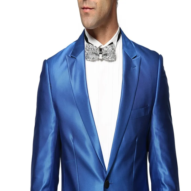 Men\'s Shiny Fashion Party Wedding Suits Tuxedo Costume Marriage Terno Masculino Business Suits for Men Two Pieces Jacket Pants