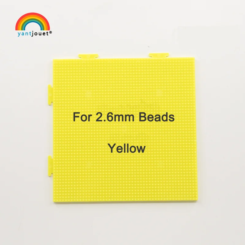 Yant Jouet 2,6 mm Hama-Perlen, buntes Stecktafel, Weiß, Schwarz, Rosa, Grün, Blau, Vorlagenbrett, kreisförmig, quadratisch, DIY-Figurenmaterial – Detail 4