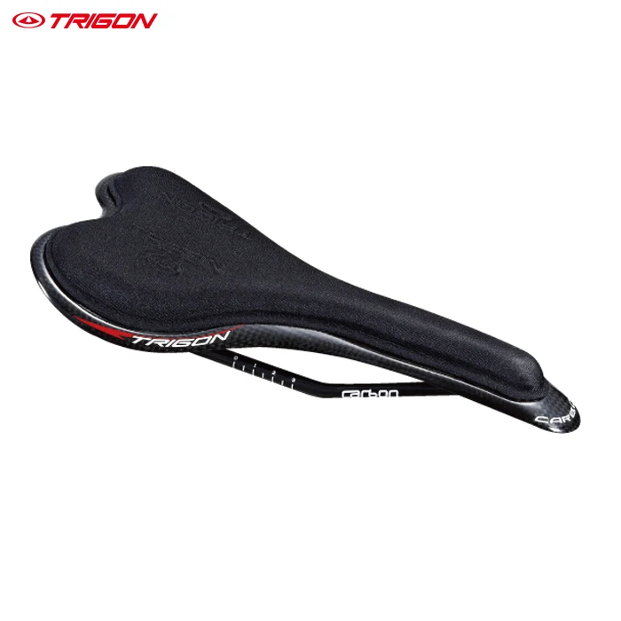 TRIGON  VCS02BC ultra light full carbon road bike saddle carbon saddle bicycle seat with patented ErgoSofa padding 115g