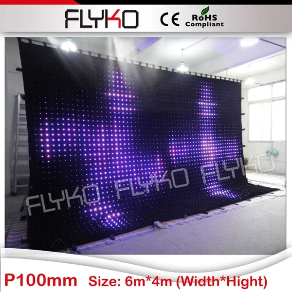 Free shipping p10 4x6m led video wall music studio equipment