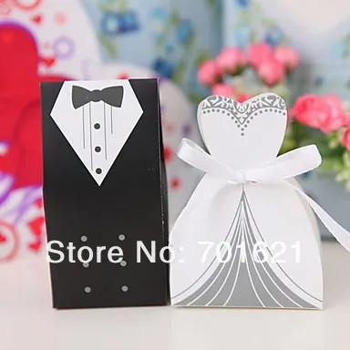 

fedex Free Shipping 2000pairs=4000pcs/lot Bride and Groom Wedding candy Boxes,Hot Sale Bride and Groom Wedding Favor Box !!!