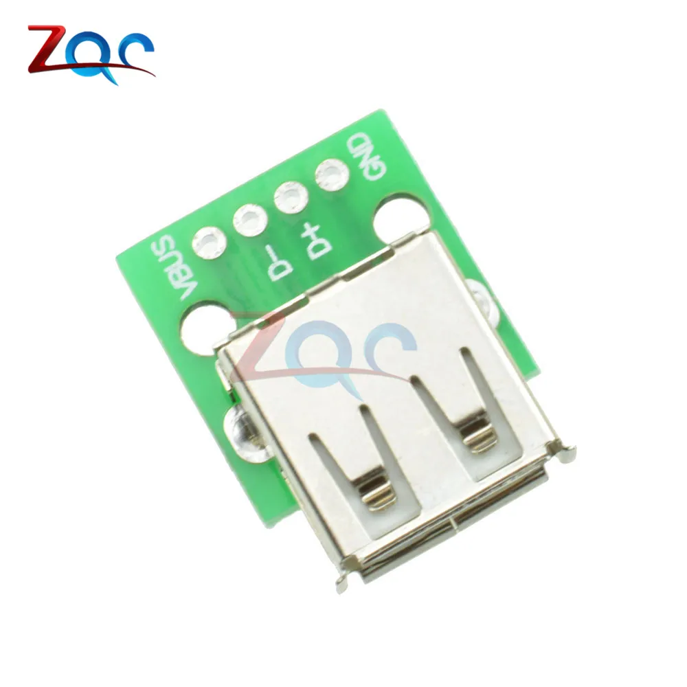 10pcs Type A Female USB To DIP 2.54MM PCB Board Adapter Converter For Arduino connector