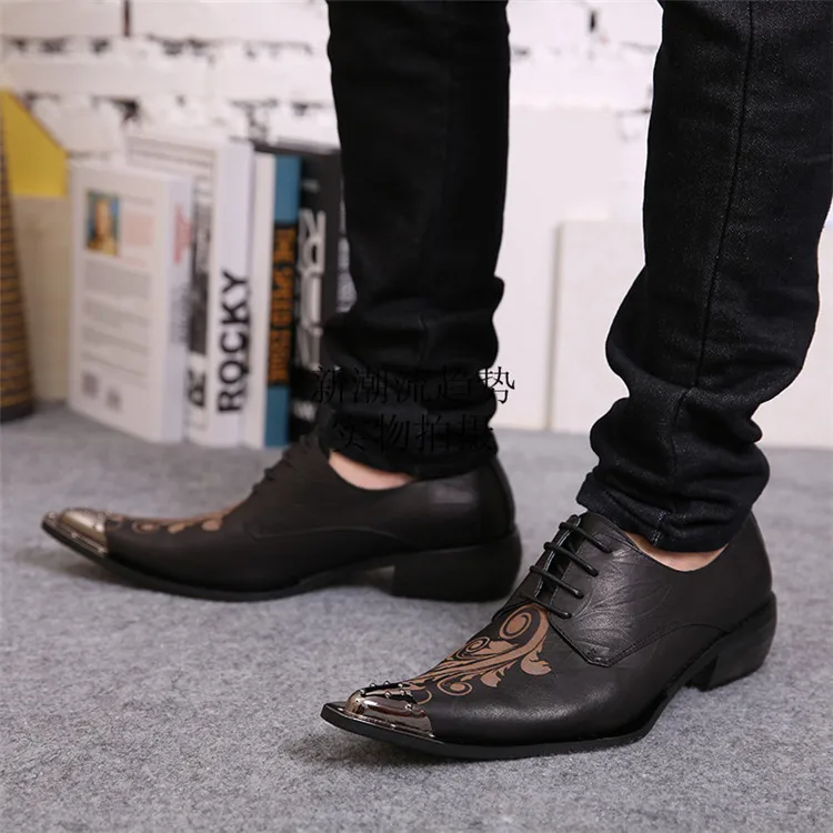 

black white steel toe mens dress shoes oxofrd shoes for men flats genuine leather formal dress wedding male shoes