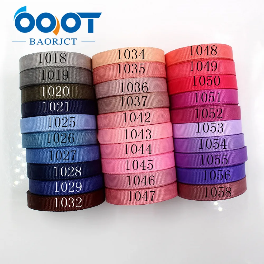 OOOT BAORJCT 181010-L10mm-3,10mm 10yards Solid Color Ribbons Thermal transfer Printed grosgrain,DIY Clothing handmade materials