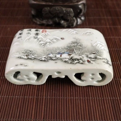 Jingdezhen Antique Porcelain Household Pastel Ruixuefeng Years Cool Cervical Pillow Decoration