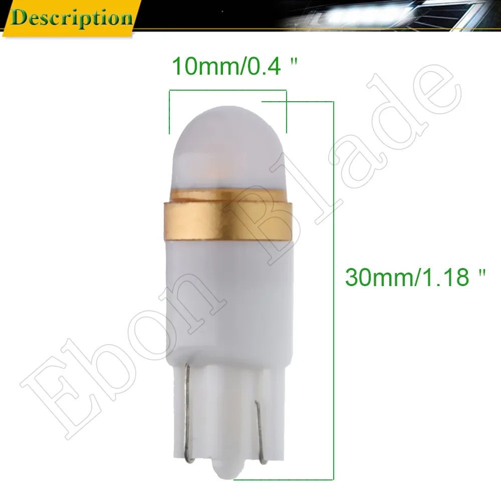 2/4 Pcs Amber Orange Yellow 3030 2SMD W5W 194 T10 LED Bulb For Car Interior Map Dome Light 12V Auto Parking Position Turn Lamp