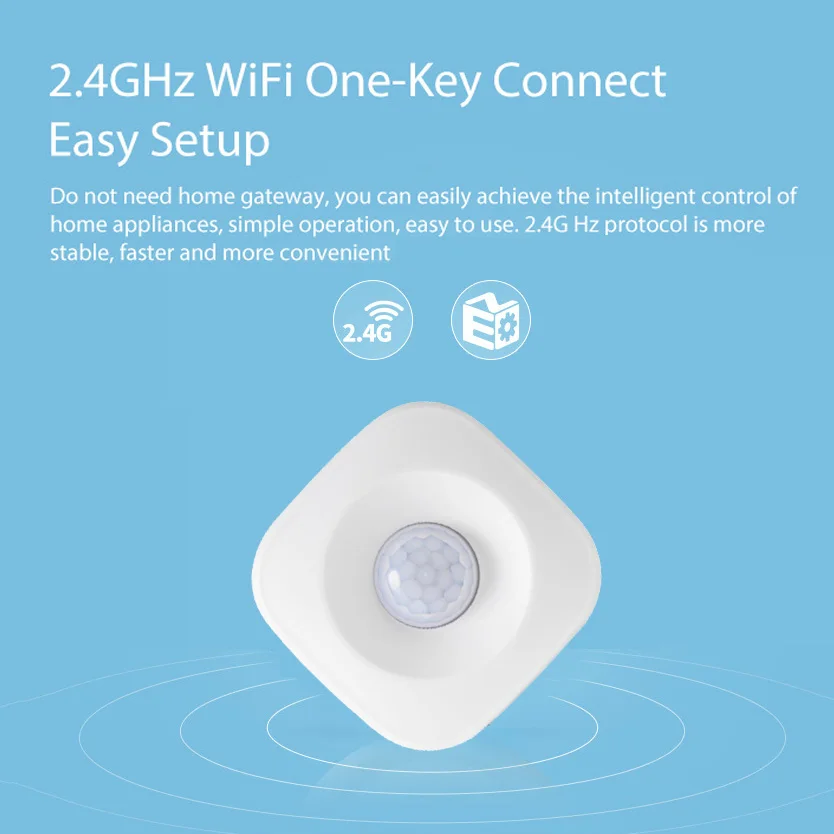 Zemismart Tuya WIFI PIR Motion Sensor Wireless Passive Infrared Detector Security Burglar Alarm Tuya APP Control Smart Home