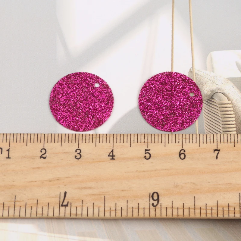 120pcs 20mm Sequins with Flash powder,2cm PVC glitter sequin Paillette sewing craft with 1 side hole New Accessories for Garment