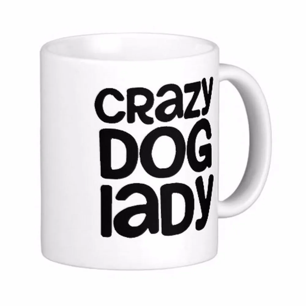 Crazy Dog Lady Classic White Coffee Mugs Tea Mug Customize Gift By LVSURE Ceramic Mug Travel Coffee Mugs