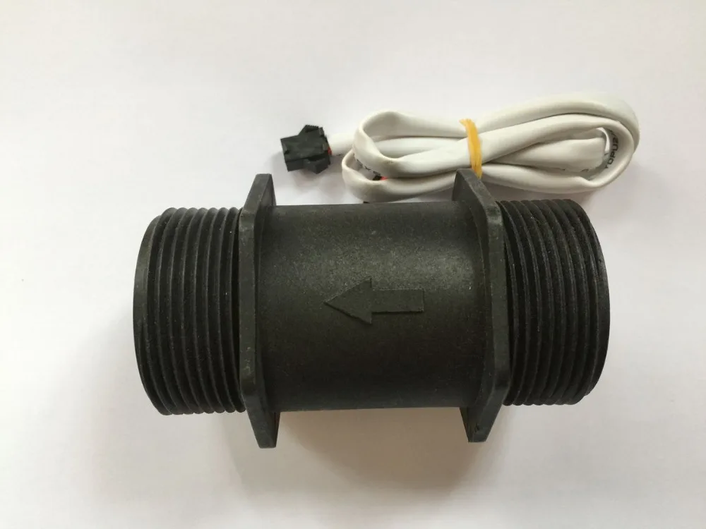 1,5" DN40 2~200L/min medidor plástico de la industria del sensor de flujo de turbina Hall de agua