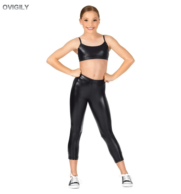 Ovigily 13 Colors Kids Full Ankle Length Spandex Pants Gold Metallic Leggings Girls Shiny Pants Dance Leggings For Performances Pants Capris AliExpress