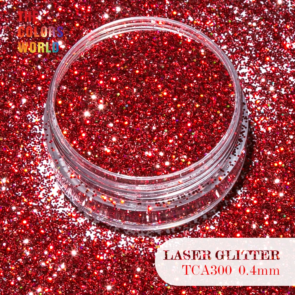 

TCA300 Holographic Laser Red Color Hexagon Shape Nail Glitter for nail decorations nail polish makeup facepaint DIY Accessorie