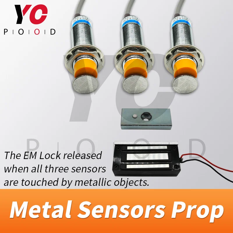 Metal Sensor Escape Room Props Same Time Version Use metal object to touch metal sensors at the same time to unlock